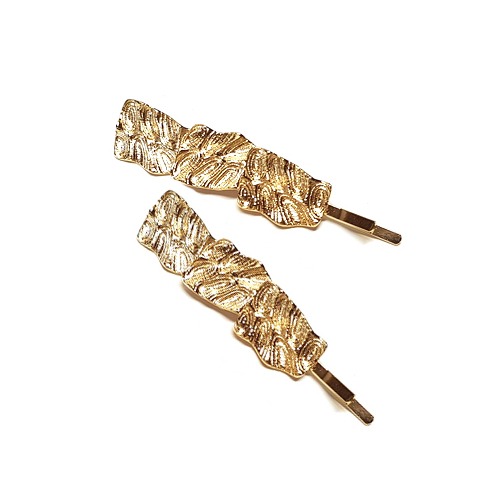 [  ] Gold Plated Layered Hair Pin Set