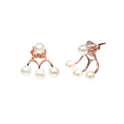 [14k Rose Gold, 담수진주]  Bubble Pearls